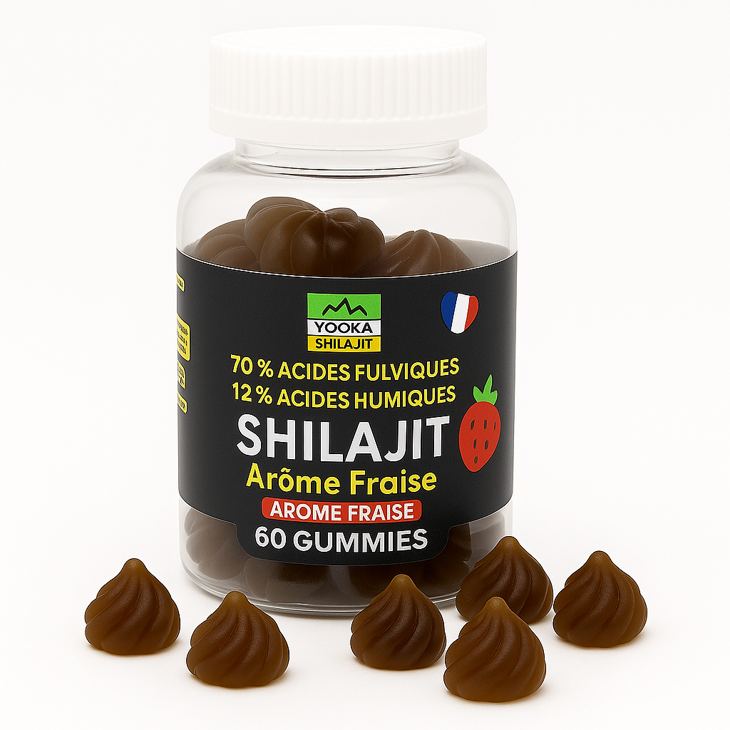 Gommes Shilajit Biologique Himalayen - Complément énergie & Immunité (30/60 Pièces)