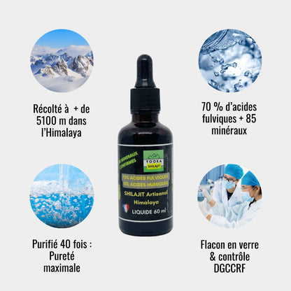 Liquide de Shilajit naturel - 60 ml